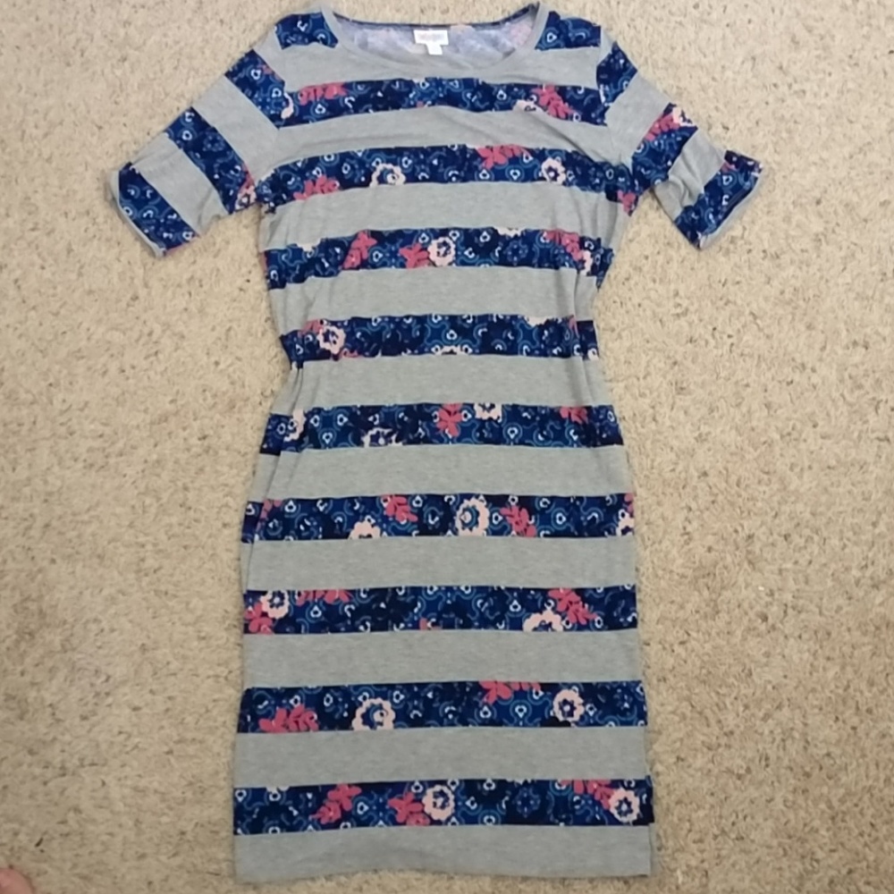 Striped Floral Lularoe Julia